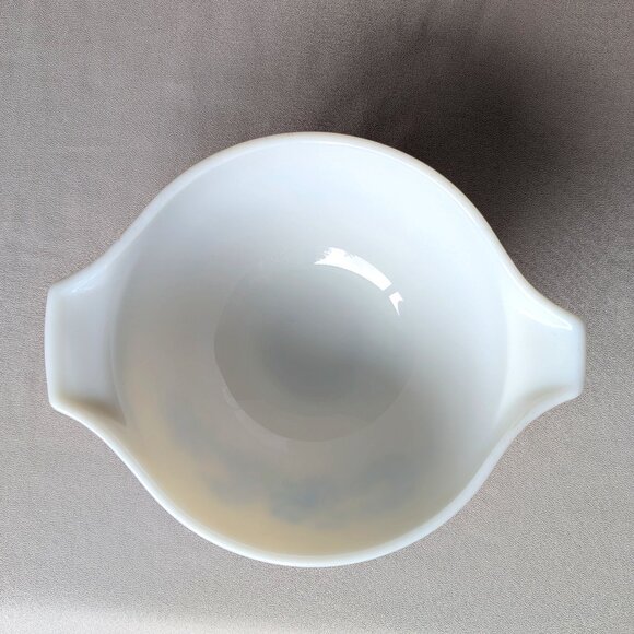 Vintage Pyrex Homestead, 1970s Blue Design Speckled Beige Cinderella Set of 4 - Picture 11 of 11